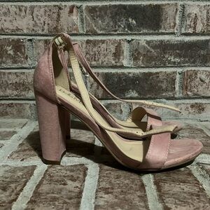 Womens pink heels open toe size 10